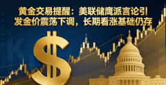 黄金交易提醒:美联储鹰派言论引发金价震荡下调,长期看涨基础仍存